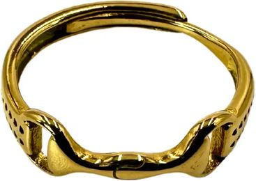 Ring Equestrian Shop Ana Ring aus Edelstahl in Gold Farbe Unisex Größe 52 – Bild 1 von 1