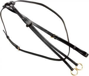 Produktbild von Ring Martingal mit Halsangriff von Tattini aus Leder in Braun oder Schwarz
