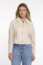 Produktbild von Rino & Pelle Damen Kunstlederjacke Ravenna 261 mit Fransen in Beige