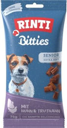 Produktbild von Rinti Bitties Belohnungssnack für Senioren Hund Huhn und Truthahn ohne Zucker 16x75g - 16 x 75 g