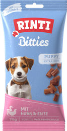Rinti Bitties Hundesnack Puppy Huhn & Ente mit hohem Fleischanteil ohne Zucker 75g - 16 x 75 g – Bild 1 von 6