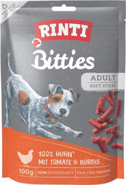 Produktbild von Rinti Bitties Hundetrockenfleisch Huhn mit Tomate und Kürbis 12x100 g