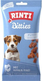 Produktbild von Rinti Bitties Puppy Belohnungssnack für Welpen mit Huhn und Rind 16x75g - 16 x 75 g