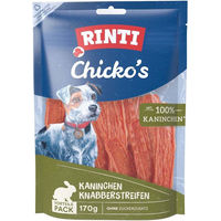 Produktbild von RINTI Chicko Hundesnack Kaninchen Knabberstreifen Monoprotein mit hohem Fleischanteil 170 g - 3 x 170 g