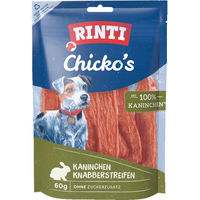 Produktbild von Rinti Chicko Hundesnack Kaninchen Trockenfleisch Monoprotein mit hohem Fleischanteil 60 g - 12 x 60 g