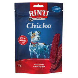 Rinti Chicko Hundesnack Rindstreifen Monoprotein ohne Zucker 60 g - 12 x 60 g – Bild 1 von 5