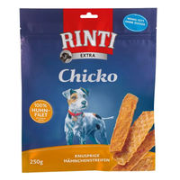 Produktbild von Rinti Chicko Knusprige Hähnchenstreifen Hundesnack Huhn Monoprotein ohne Konservierungsstoffe 250 g - 3 x 250 g