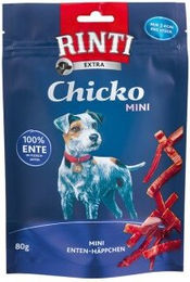 Produktbild von Rinti Chicko Mini Hundetrockenfleisch Ente und Huhn Monoprotein 12x80g - 12 x 80 g