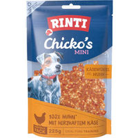 Produktbild von Rinti Chicko Mini Käsewürfel Huhn Belohnungssnack mit hohem Fleischanteil und ohne Zucker 225 g 9 Stück