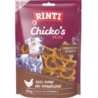 Produktbild von Rinti Chicko Plus Hund Leberwurstschnitte Huhn mit Hühnerleber 12x80 g - 12 x 80 g