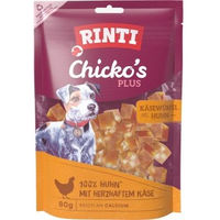 Produktbild von Rinti Chicko Plus Hundetrockenfleisch Huhn mit Käse 12x80 g - 12 x 80 g