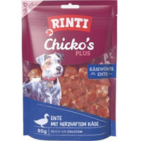 Produktbild von Rinti Chicko Plus Hundetrockenfleisch mit Ente und Käse ohne Soja 12x80 g - 12 x 80 g