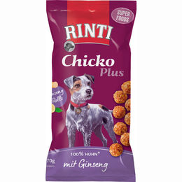 Produktbild von Rinti Chicko Plus Superfoods Funktionssnack Huhn 16x70g - 16 x 70 g