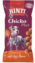 Produktbild von Rinti Chicko Plus Superfoods Funktionssnack Huhn mit Goji Beere Monoprotein für Hunde Adult 8x70g - 8 x 70 g