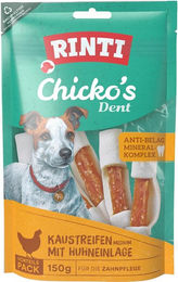 Produktbild von Rinti Chicko's Dent Kaustreifen Huhn Zahnpflege-Snack für Hunde Medium 3x150 g