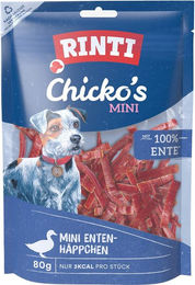 Produktbild von Rinti Chicko's MINI Enten-Häppchen Trockenfleisch Monoprotein für Hunde Adult 6x80 g