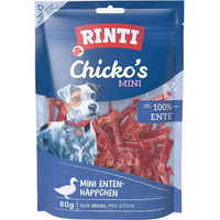 Produktbild von Rinti Chicko's MINI Enten-Häppchen Trockenfleisch Monoprotein für Hunde Adult 6x80 g