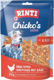 Produktbild von Rinti Chicko's MINI Hundetrockenfleisch Huhn mit Käse für Adult 6x80 g