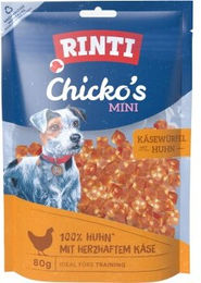 Rinti Chicko's Mini Käsewürfel Huhn Belohnungssnack mit hohem Fleischanteil und Monoprotein 12x80 g – Bild 1 von 1