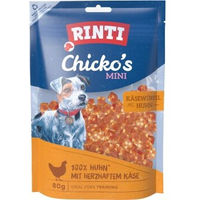 Produktbild von Rinti Chicko's Mini Käsewürfel Huhn Belohnungssnack mit hohem Fleischanteil und Monoprotein 12x80 g
