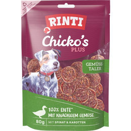 Produktbild von Rinti Chicko's Plus Gemüsetaler Ente Belohnungssnack 6x80 g