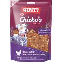 Produktbild von Rinti Chicko's Plus Hundeschleckerei Käsewürfel mit Schinken und Huhn 6x80 g