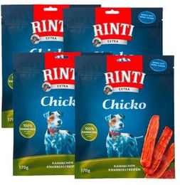 Produktbild von Rinti Chicko Trockenfleisch Kaninchen Monoprotein ohne Konservierungsstoffe 4x170 g - 4 x 170 g