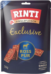 Produktbild von Rinti Exclusive Hirsch und Wild Monoprotein Trockenfleisch Snack für Hunde 12x50 g