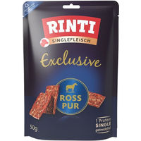 Produktbild von Rinti Exclusive Hirsch und Wild Monoprotein Trockenfleisch Snack für Hunde 12x50 g