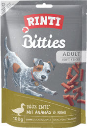 Rinti Extra Bitties Hundesnack Ente mit Ananas und Kiwi getreidefrei mit hohem Fleischanteil Adult Mini 100 g - 12 x 100 g – Bild 1 von 8