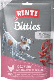Rinti Extra Bitties Hundesnack Huhn mit Karotte und Spinat Adult ohne Zucker 100 g - 12 x 100 g – Bild 1 von 8