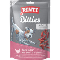 Produktbild von Rinti Extra Bitties Hundesnack Huhn mit Karotte und Spinat Adult ohne Zucker 100 g - 12 x 100 g