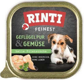 Produktbild von Rinti Feinest Adult Hundefutter Geflügel pur und Gemüse getreidefrei 44x150 g - 44 x 150 g