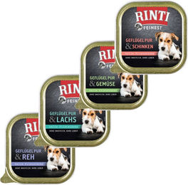 Produktbild von Rinti Feinest Geflügel Pur Mix Adult mit hohem Fleischanteil 11x150g - 4 x 150 g