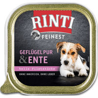 Produktbild von Rinti Feinest Hundefutter Geflügel Pur und Ente Filets in Sauce Getreidefrei Light Adult 11x150g - 11 x 150 g