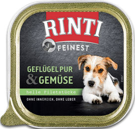 Rinti Feinest Hundefutter Geflügel Pur und Gemüse Filets Adult Getreidefrei 11x150g - 11 x 150 g – Bild 1 von 5