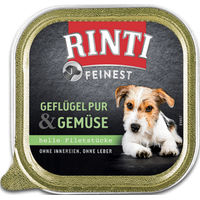 Produktbild von Rinti Feinest Hundefutter Geflügel Pur und Gemüse Filets Adult Getreidefrei 11x150g - 11 x 150 g