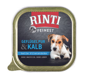 Rinti Feinest Hundefutter Geflügel und Kalb Adult 11 x 150 g - 11 x 150 g – Bild 1 von 6
