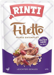 Rinti Filetto Entenfilet mit Entenherz Nassfutter für Hunde Adult 24x100g – Bild 1 von 2