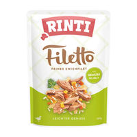 Produktbild von Rinti Filetto Hundefutter Ente mit Gemüse in Gelee 24 x 100 g - 24 x 100 g
