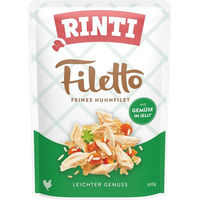 Produktbild von Rinti Filetto Hundefutter Huhn mit Gemüse in Gelee 24 x 100 g - 24 x 100 g