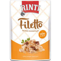 Produktbild von Rinti Filetto Hundefutter Huhn und Hühnerherz in Jelly 24 x 100 g - 24 x 100 g