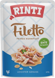 Rinti Filetto in Sauce Huhn und Ente Hundefutter Sparpaket 48 x 100 g – Bild 1 von 1