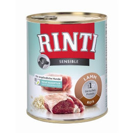 Produktbild von Rinti Fin Sensitive Hundefutter Lamm und Reis Dose 800g - 12 x 800 g