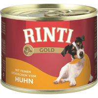 Produktbild von Rinti Gold Chicken Mini Hundefutter Huhn mit Stückchen getreidefrei Adult 12 x 185 g - 12 x 185 g