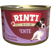 Produktbild von Rinti Gold Hundefutter Adult Ente Stückchen in Sauce ohne Farb- und Aromastoffe 12x185 g - 12 x 185 g