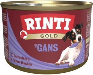 Produktbild von Rinti Gold Hundefutter Adult Gans Stückchen in Sauce 12x185 g ohne Farb- und Aromastoffe - 12 x 185 g