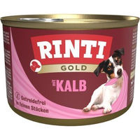 Produktbild von Rinti Gold Hundefutter Adult Kalb Stückchen in Sauce 12x185 g ohne Farb- und Aromastoffe - 12 x 185 g