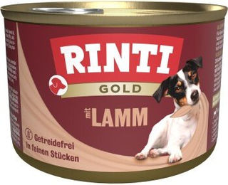 Produktbild von Rinti Gold Hundefutter Adult Lamm Stückchen in Sauce ohne Farb- und Aromastoffe 12x185 g - 12 x 185 g