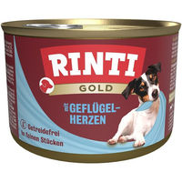 Produktbild von Rinti Gold Hundefutter Geflügelherzen für alle Altersstufen 12x185g